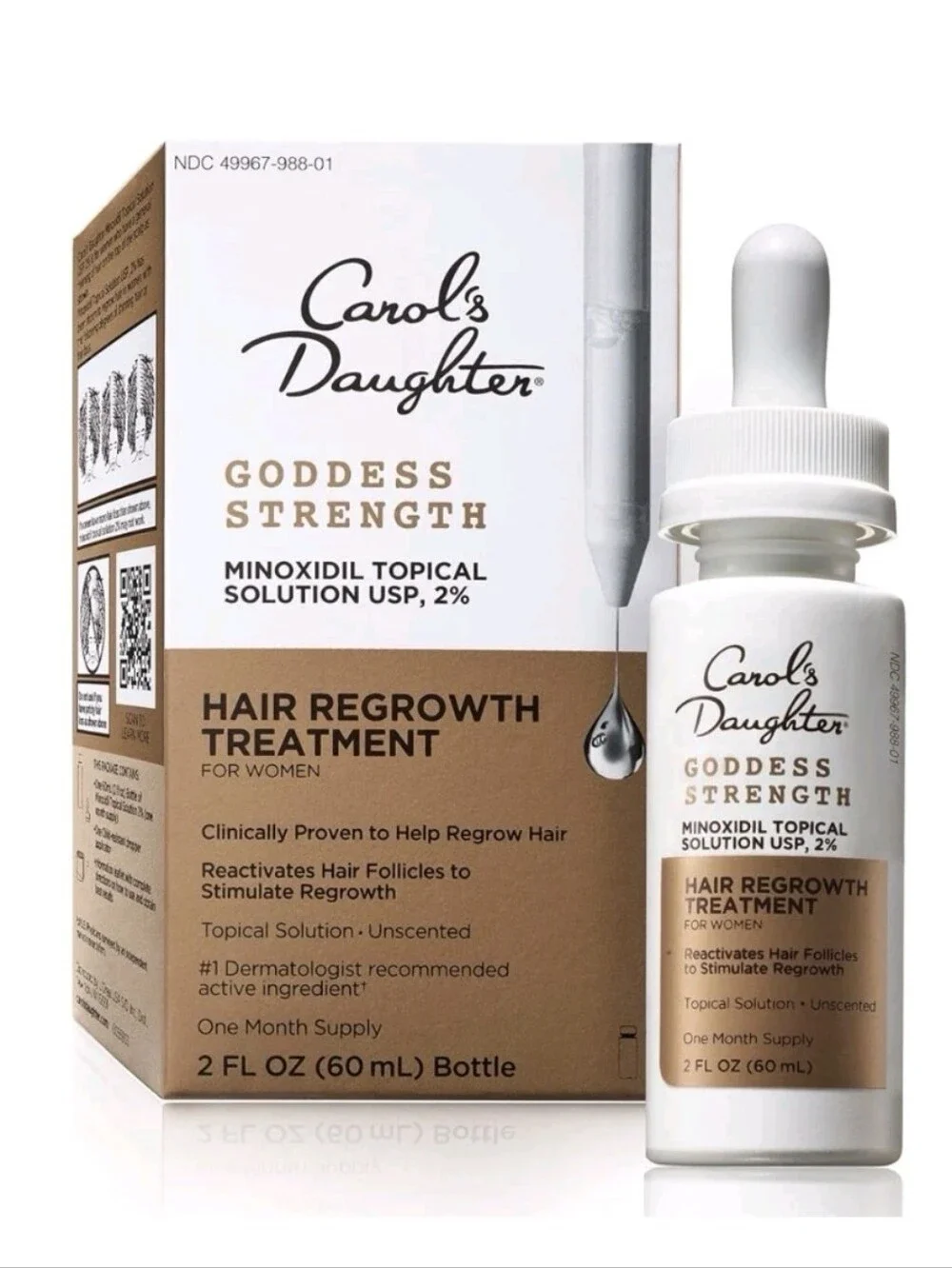 Carol's Daughter Goddess Strength 2% Minoxidil Solution Hair Regrowth Treatment